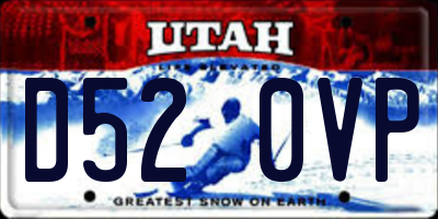 UT license plate D520VP