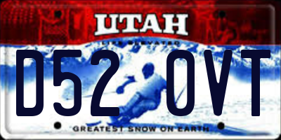 UT license plate D520VT