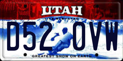 UT license plate D520VW