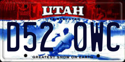 UT license plate D520WC
