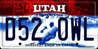 UT license plate D520WL