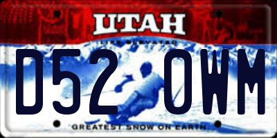 UT license plate D520WM