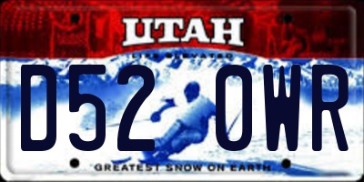 UT license plate D520WR