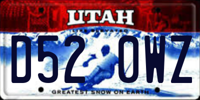 UT license plate D520WZ