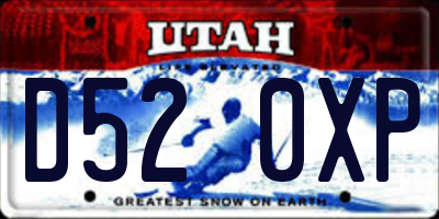 UT license plate D520XP