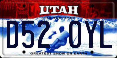 UT license plate D520YL