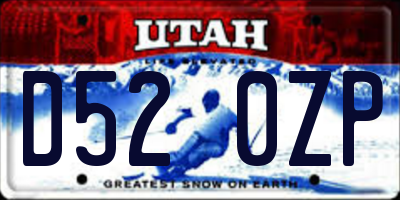 UT license plate D520ZP