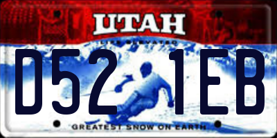 UT license plate D521EB