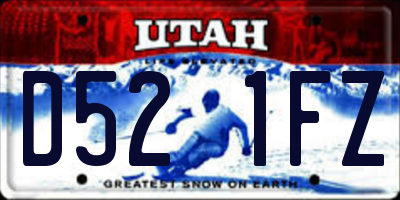 UT license plate D521FZ