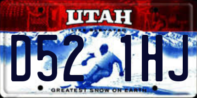 UT license plate D521HJ