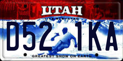 UT license plate D521KA