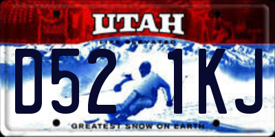 UT license plate D521KJ