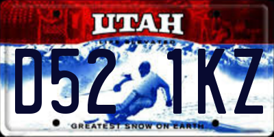 UT license plate D521KZ