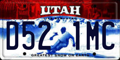 UT license plate D521MC