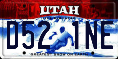 UT license plate D521NE