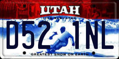 UT license plate D521NL