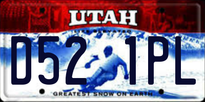 UT license plate D521PL
