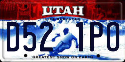 UT license plate D521PO