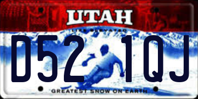 UT license plate D521QJ