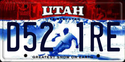 UT license plate D521RE