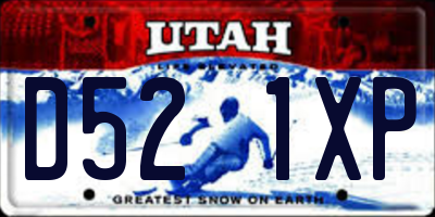 UT license plate D521XP