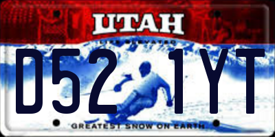 UT license plate D521YT