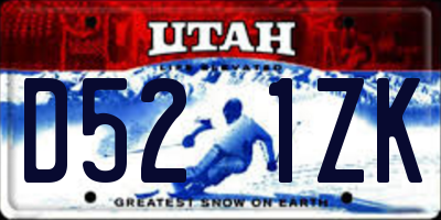UT license plate D521ZK