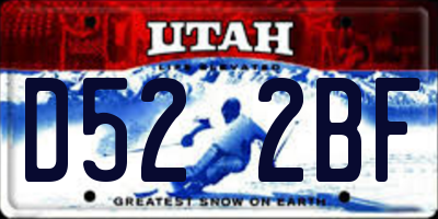 UT license plate D522BF