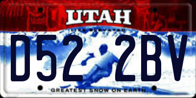 UT license plate D522BV