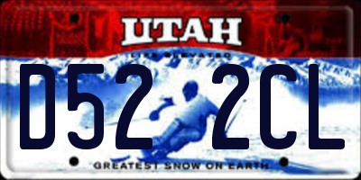 UT license plate D522CL