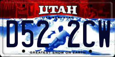 UT license plate D522CW