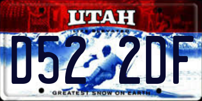UT license plate D522DF