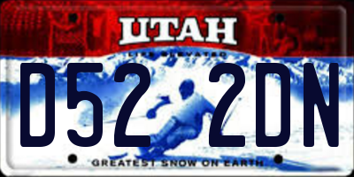 UT license plate D522DN