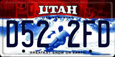 UT license plate D522FD