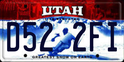 UT license plate D522FI