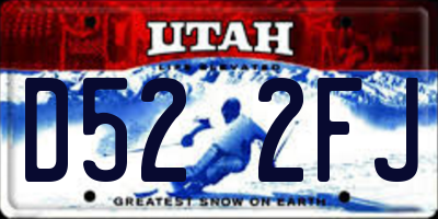 UT license plate D522FJ