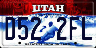 UT license plate D522FL
