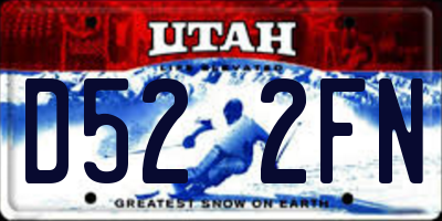 UT license plate D522FN