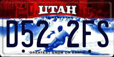 UT license plate D522FS