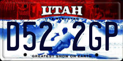 UT license plate D522GP