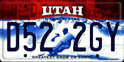 UT license plate D522GY