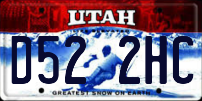 UT license plate D522HC