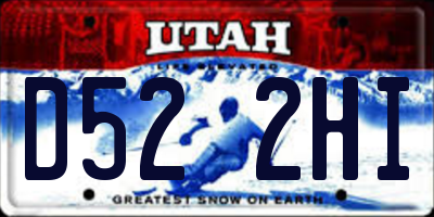 UT license plate D522HI