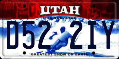 UT license plate D522IY
