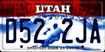 UT license plate D522JA
