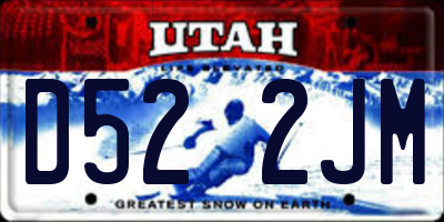 UT license plate D522JM