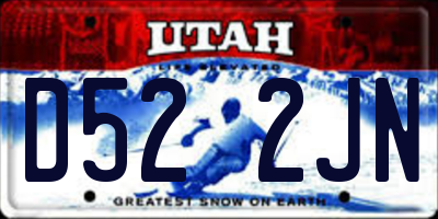UT license plate D522JN