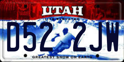 UT license plate D522JW