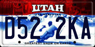 UT license plate D522KA