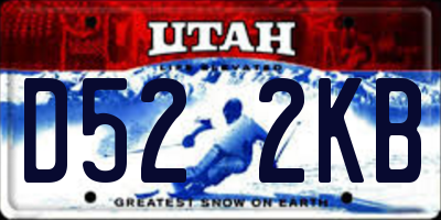 UT license plate D522KB